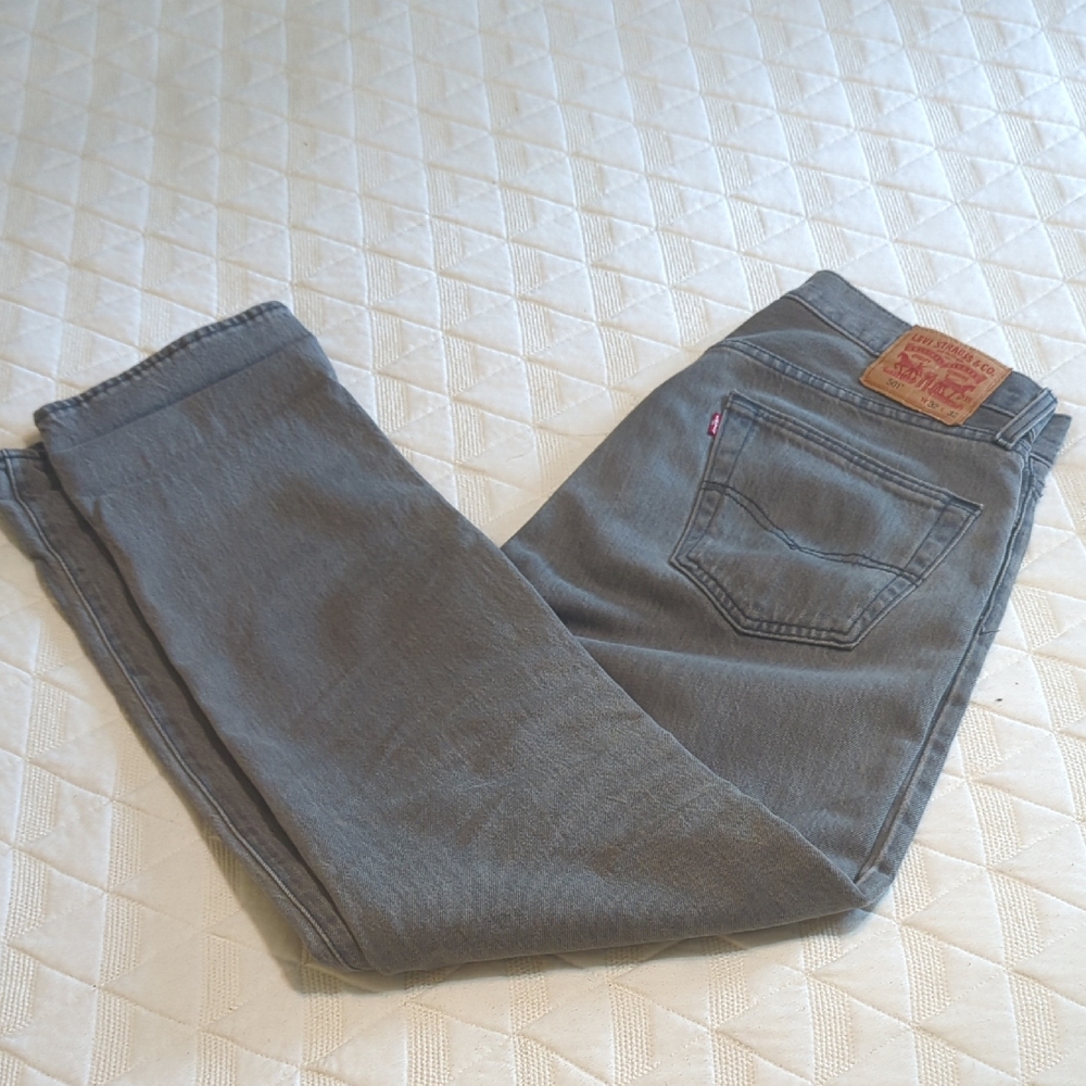 Levi Strauss 501 Button Fly Grey Jeans